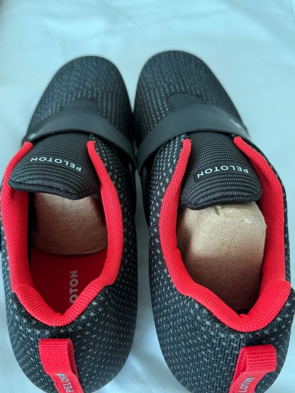 Peloton Men’s Black Cycling Shoes with Red Interior